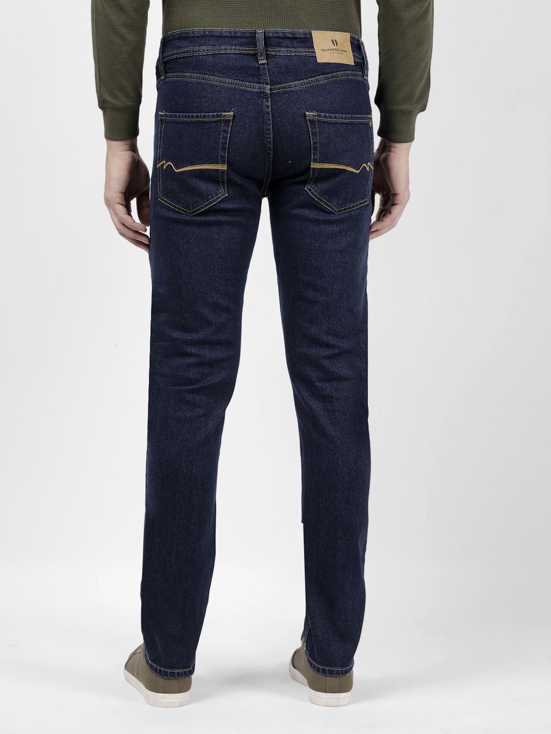 Numero Uno Men Solid Dark Blue Jeans